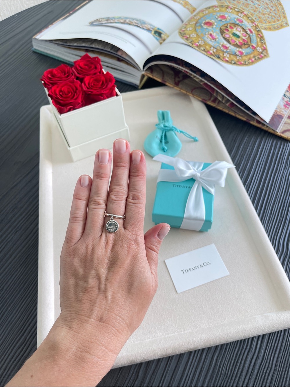 Tiffany & Co. Return To Tiffany Round Charm Ring Sterling Silver 5.75 NEW $650